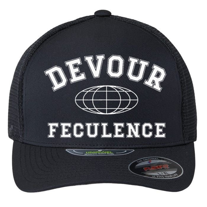 Devour Feculence Retirement Severance Big Word Work  Flexfit Unipanel Trucker Cap