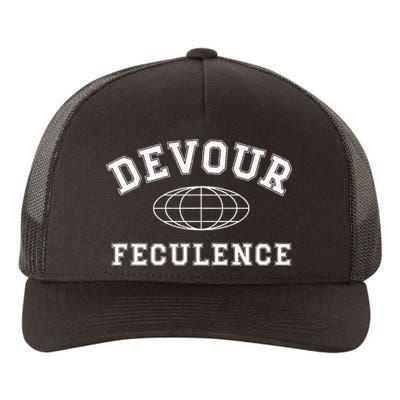 Devour Feculence Retirement Severance Big Word Work  Yupoong Adult 5-Panel Trucker Hat