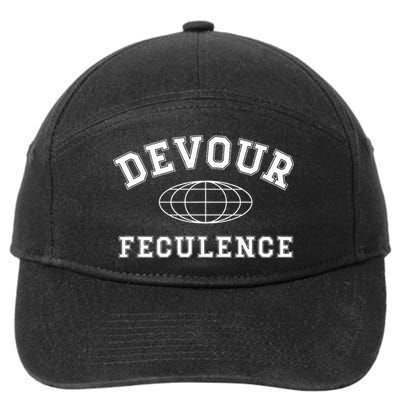 Devour Feculence Retirement Severance Big Word Work  7-Panel Snapback Hat
