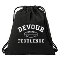 Devour Feculence Retirement Severance Big Word Work  Drawstring Bag