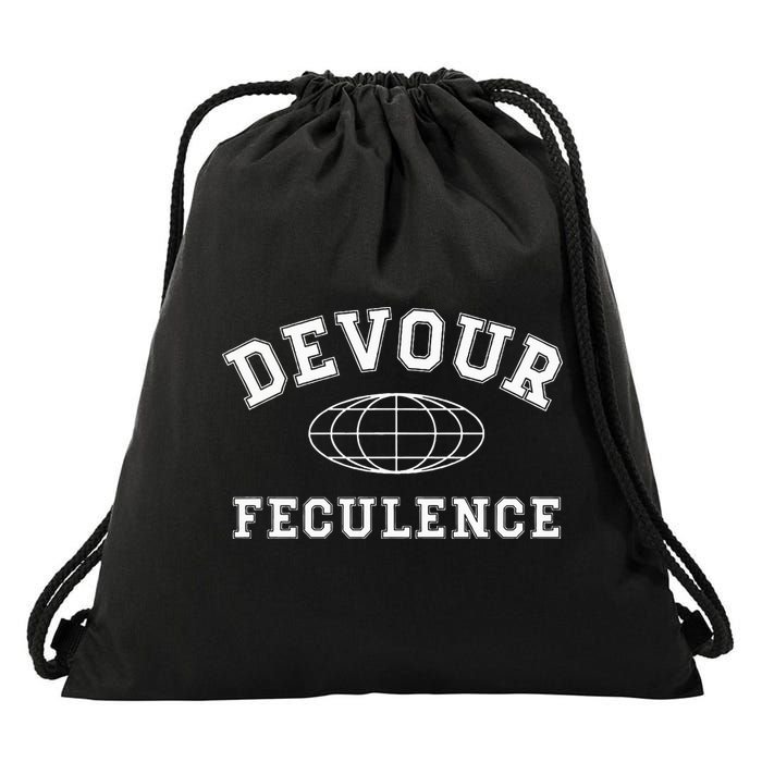 Devour Feculence Retirement Severance Big Word Work  Drawstring Bag