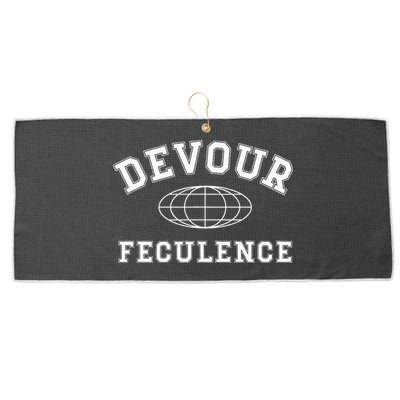 Devour Feculence Retirement Severance Big Word Work  Large Microfiber Waffle Golf Towel