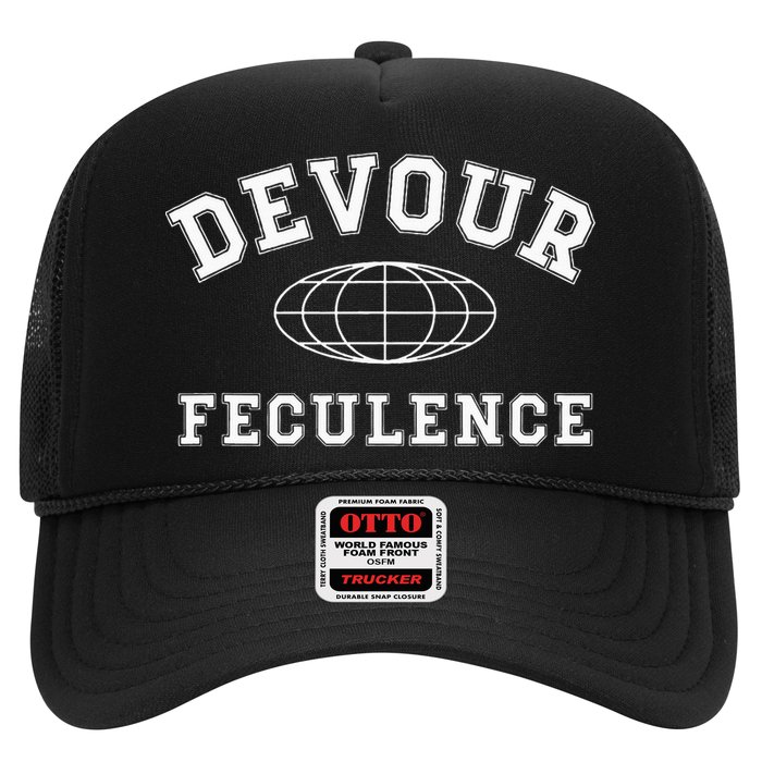Devour Feculence Retirement Severance Big Word Work  Trucker Hat