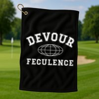 Devour Feculence Retirement Severance Big Word Work  Golf Towel
