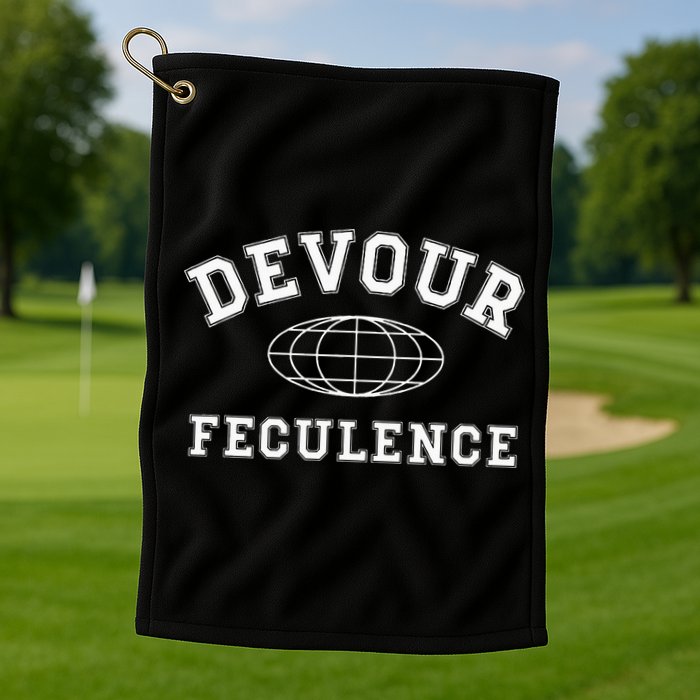 Devour Feculence Retirement Severance Big Word Work  Golf Towel