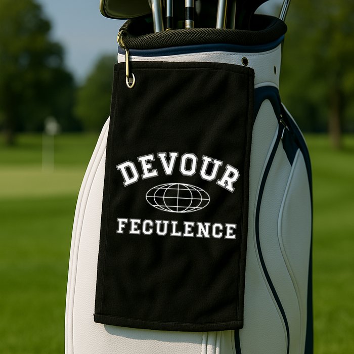 Devour Feculence Retirement Severance Big Word Work  Golf Towel