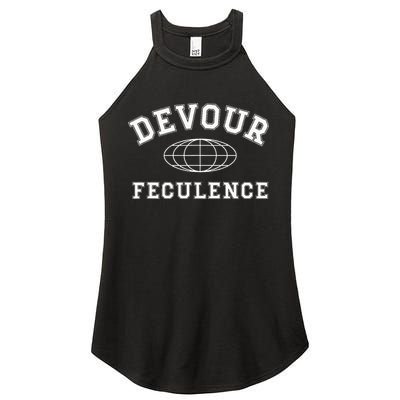 Devour Feculence Retirement Severance Big Word Work  Women's Perfect Tri Rocker Tank