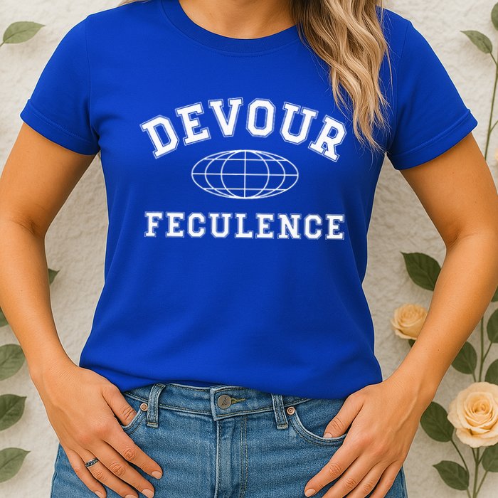 Devour Feculence Retirement Severance Big Word Work  Womens T-Shirt