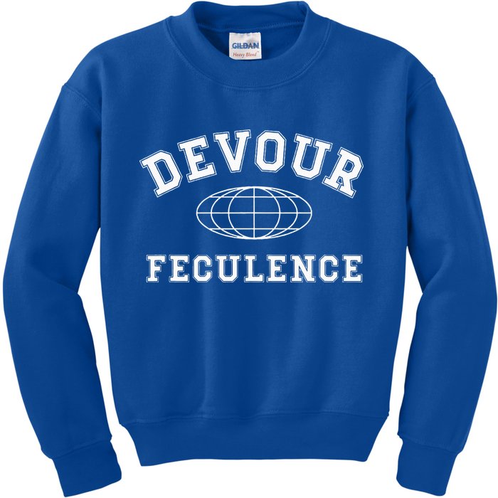 Devour Feculence Retirement Severance Big Word Work  Kids Sweatshirt