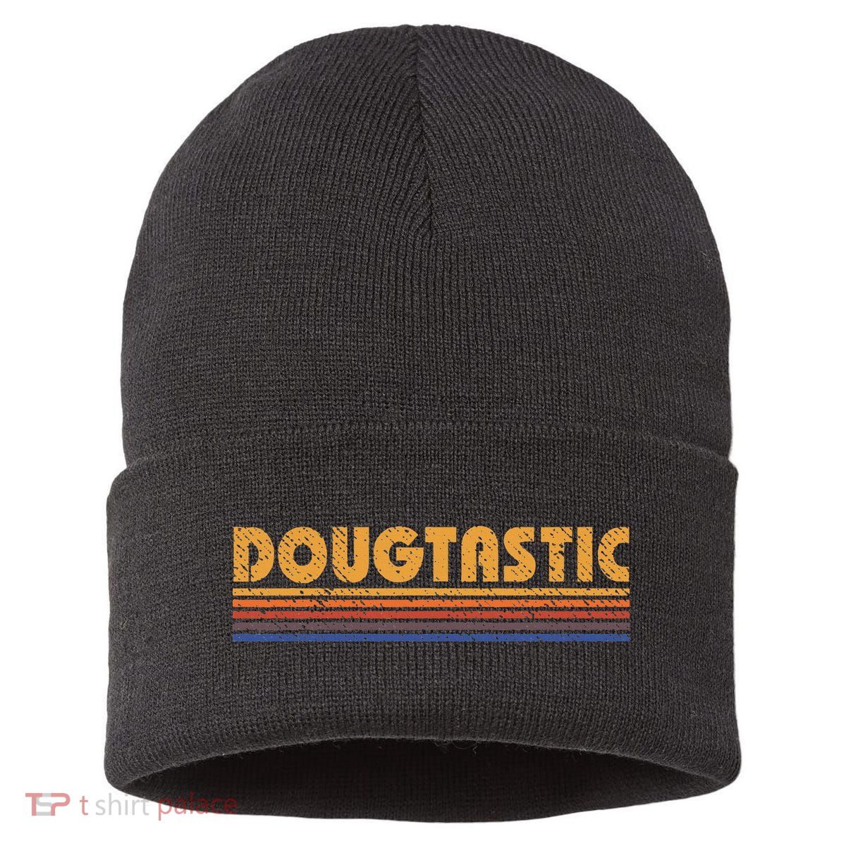 Dougtastic Funny Retro First Name Doug Sustainable Knit Beanie