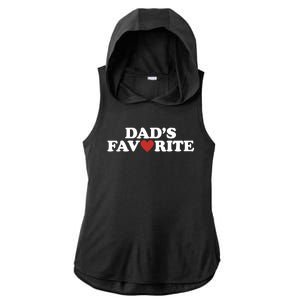 Dads Favorite Red Heart Cute Gift Ladies PosiCharge Tri-Blend Wicking Draft Hoodie Tank