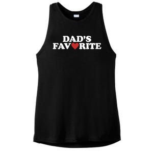 Dads Favorite Red Heart Cute Gift Ladies PosiCharge Tri-Blend Wicking Tank