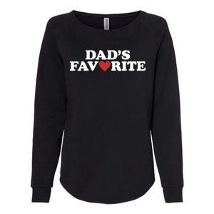 Dads Favorite Red Heart Cute Gift Womens California Wash Sweatshirt