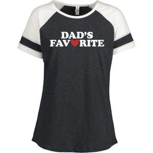 Dads Favorite Red Heart Cute Gift Enza Ladies Jersey Colorblock Tee