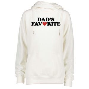 Dads Favorite Red Heart Cute Gift Womens Funnel Neck Pullover Hood