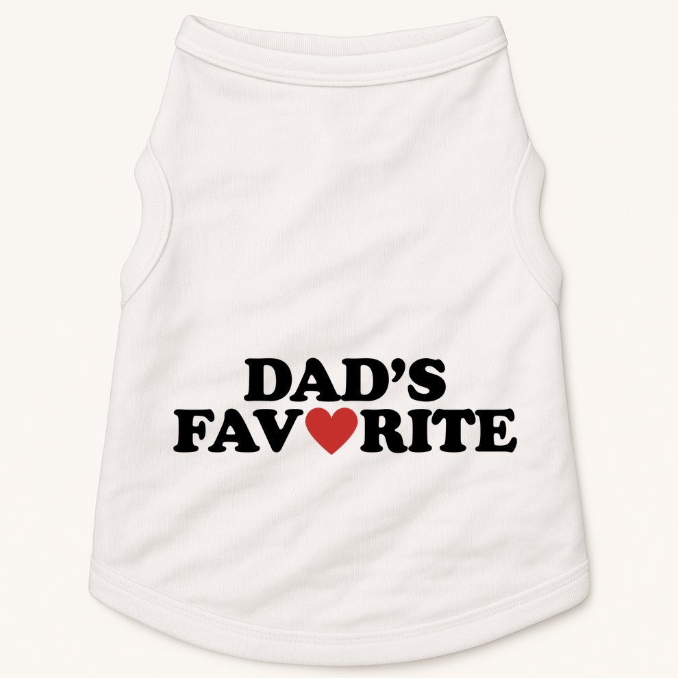 Dads Favorite Red Heart Cute Gift Doggie Tank
