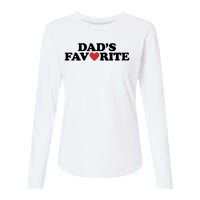 Dads Favorite Red Heart Cute Gift Womens Cotton Relaxed Long Sleeve T-Shirt