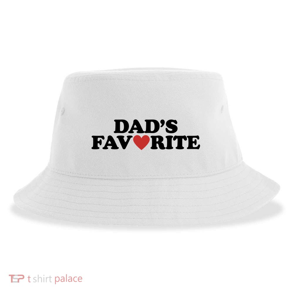 Dads Favorite Red Heart Cute Gift Sustainable Bucket Hat