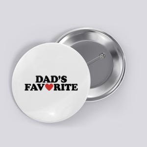 Dads Favorite Red Heart Cute Gift Button