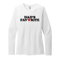 Dads Favorite Red Heart Cute Gift Womens CVC Long Sleeve Shirt