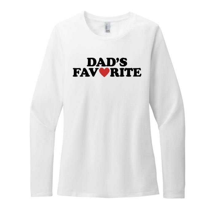 Dads Favorite Red Heart Cute Gift Womens CVC Long Sleeve Shirt