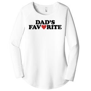 Dads Favorite Red Heart Cute Gift Women's Perfect Tri Tunic Long Sleeve Shirt