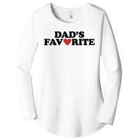 Dads Favorite Red Heart Cute Gift Women's Perfect Tri Tunic Long Sleeve Shirt