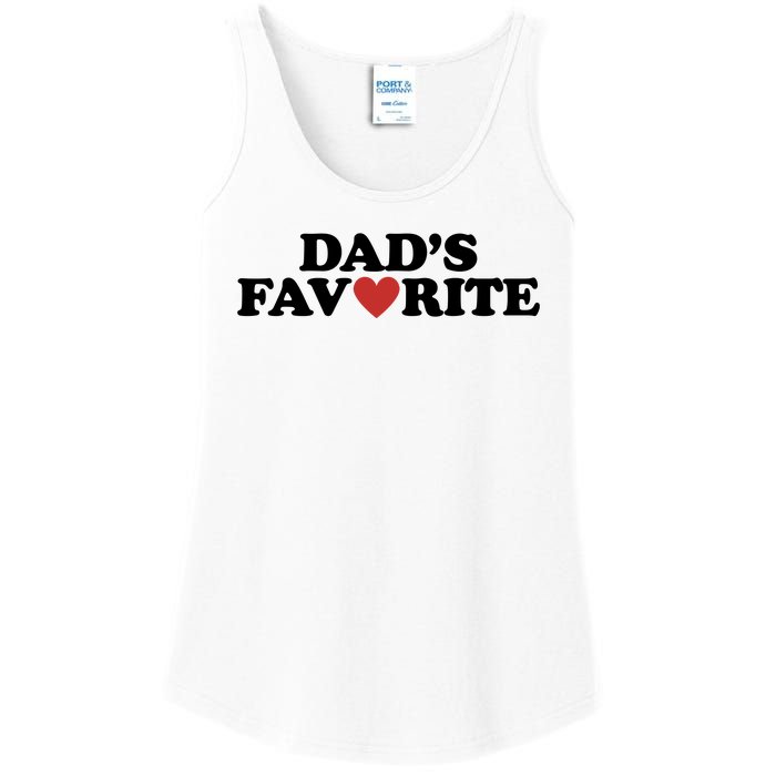 Dads Favorite Red Heart Cute Gift Ladies Essential Tank