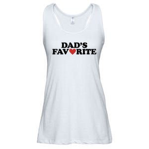 Dads Favorite Red Heart Cute Gift Ladies Essential Flowy Tank