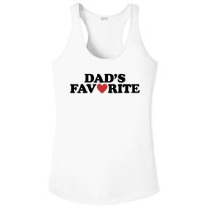 Dads Favorite Red Heart Cute Gift Ladies PosiCharge Competitor Racerback Tank