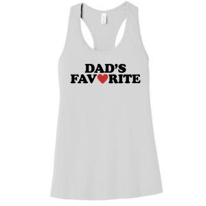 Dads Favorite Red Heart Cute Gift Women's Racerback Tank