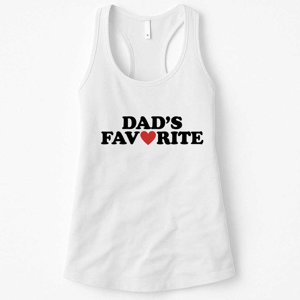 Dads Favorite Red Heart Cute Gift Womens Tank Top