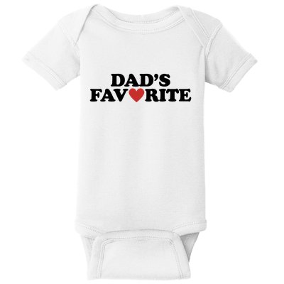 Dads Favorite Red Heart Cute Gift Baby Bodysuit