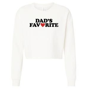 Dads Favorite Red Heart Cute Gift Cropped Pullover Crew