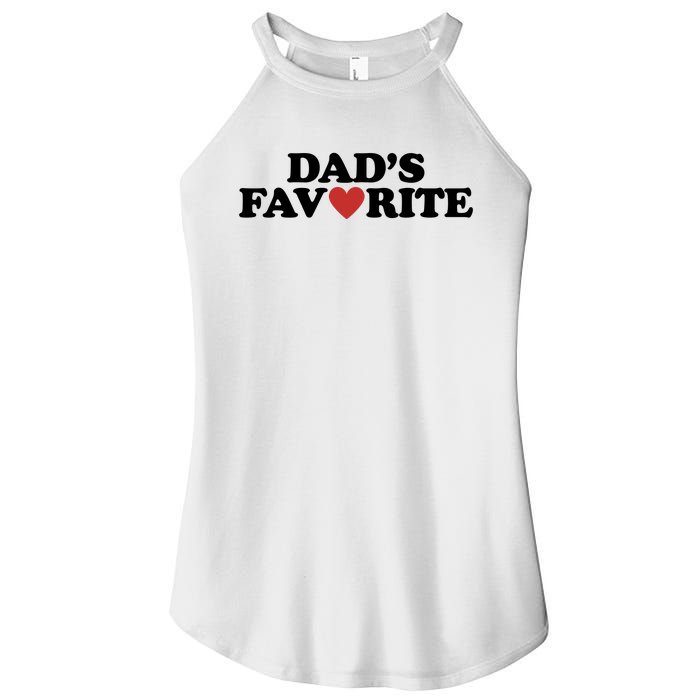 Dads Favorite Red Heart Cute Gift Women's Perfect Tri Rocker Tank