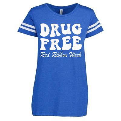 Drug Free Red Ribbon Week Awareness Say No To Drugs Wear Red Enza Ladies Jersey Football T-Shirt