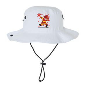 Dabbing Firefighter Red Heart Love Valentines Day Lover Gift Cool Gift Legacy Cool Fit Booney Bucket Hat