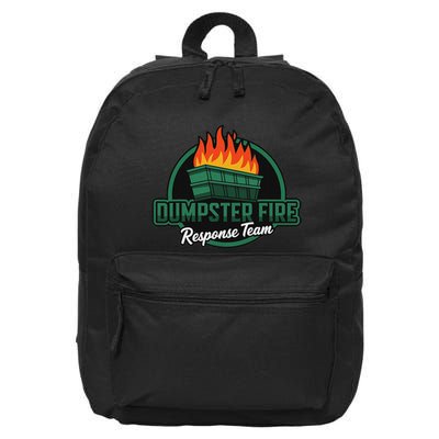 Dumpster Fire Response Team Funny Dumpster Fire Meme 16 in Basic Backpack