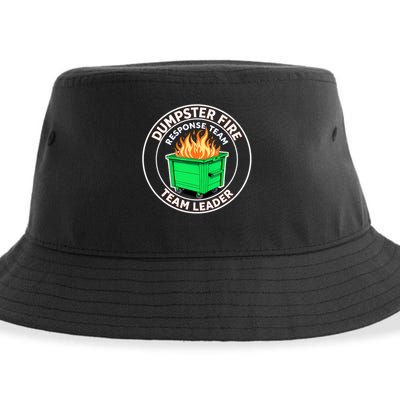 Dumpster Fire Response Team Leader Funny Work Humor  Sustainable Bucket Hat