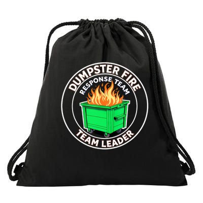 Dumpster Fire Response Team Leader Funny Work Humor  Drawstring Bag
