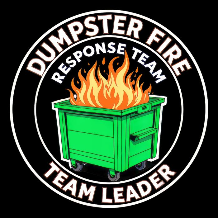 Dumpster Fire Response Team Leader Funny Work Humor  16 in Basic Backpack