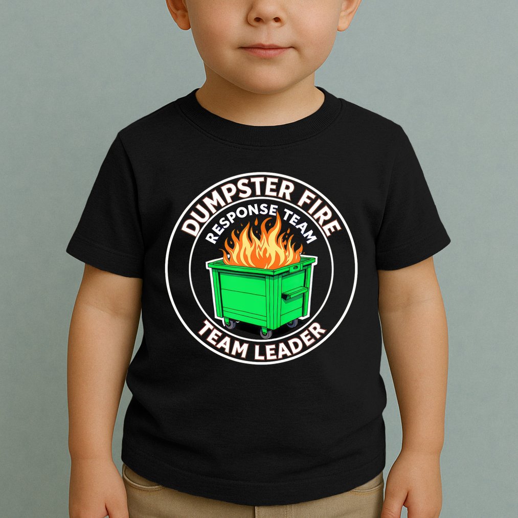 Dumpster Fire Response Team Leader Funny Work Humor  Toddler T-Shirt