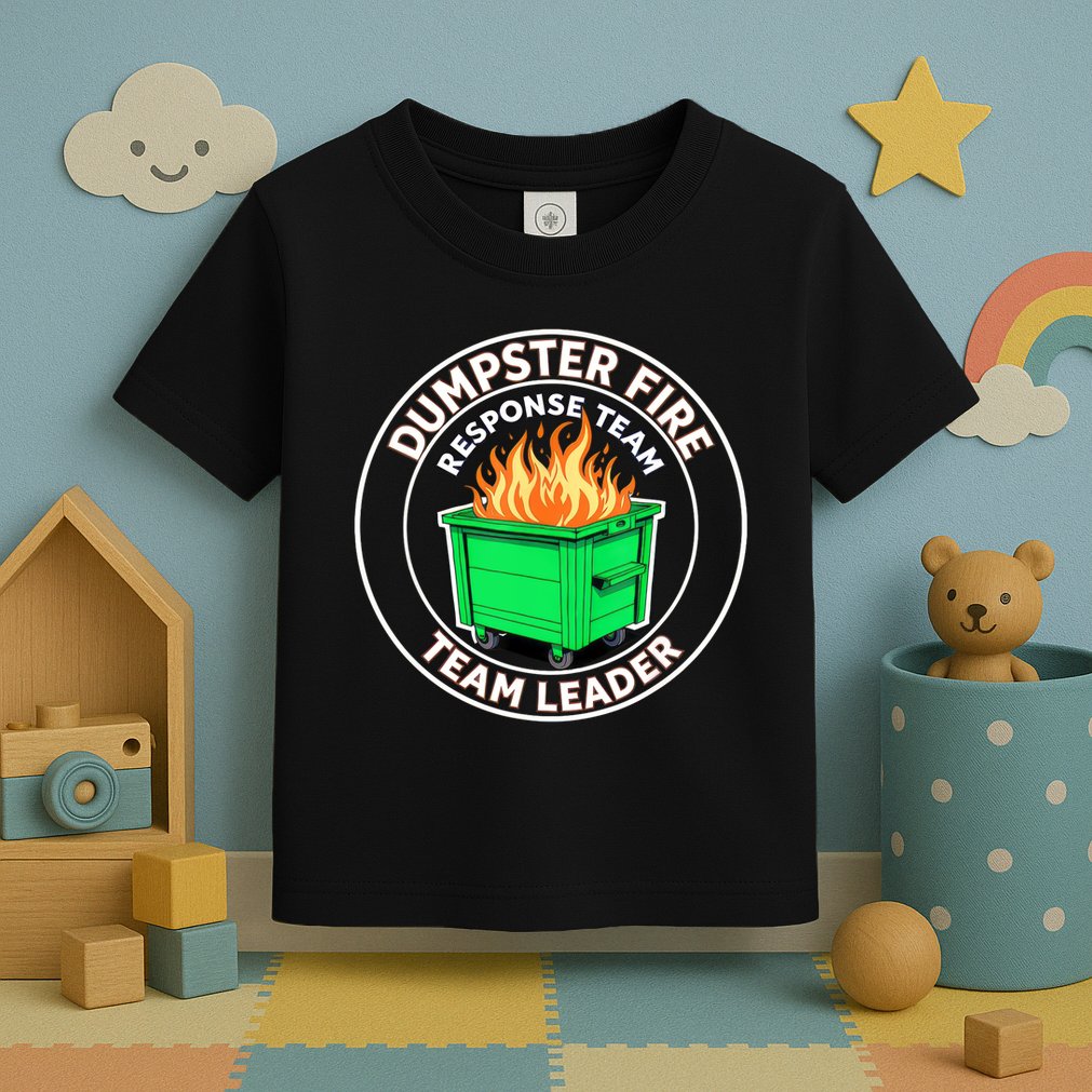 Dumpster Fire Response Team Leader Funny Work Humor  Toddler T-Shirt