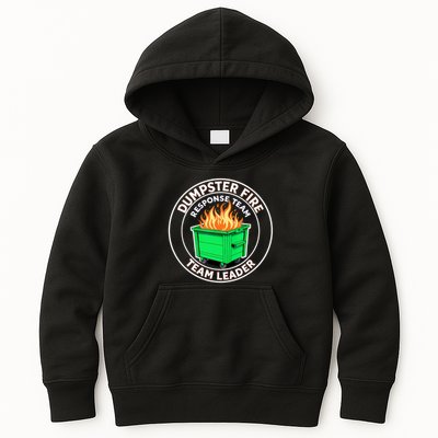 Dumpster Fire Response Team Leader Funny Work Humor  Kids Hoodie