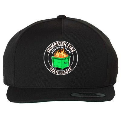 Dumpster Fire Response Team Leader Funny Work Humor  Wool Snapback Cap