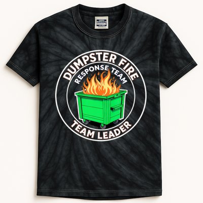 Dumpster Fire Response Team Leader Funny Work Humor  Kids Tie-Dye T-Shirt