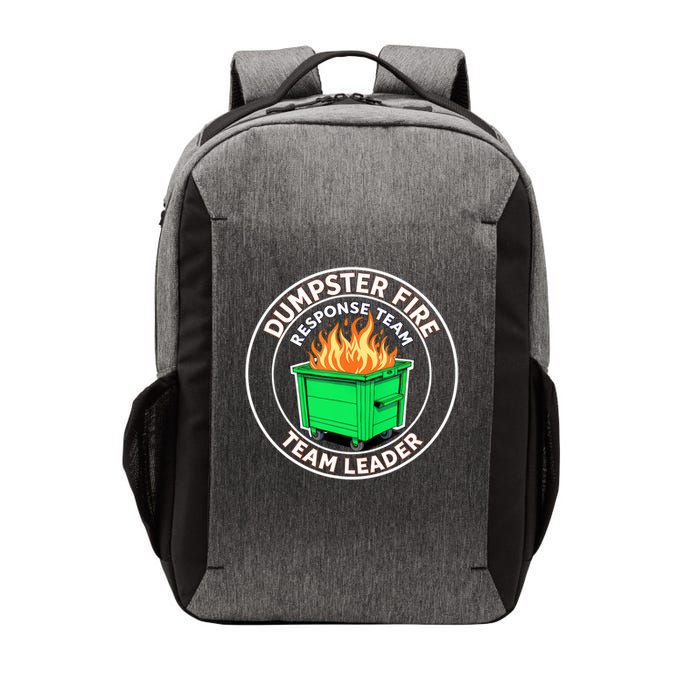 Dumpster Fire Response Team Leader Funny Work Humor  Vector Backpack