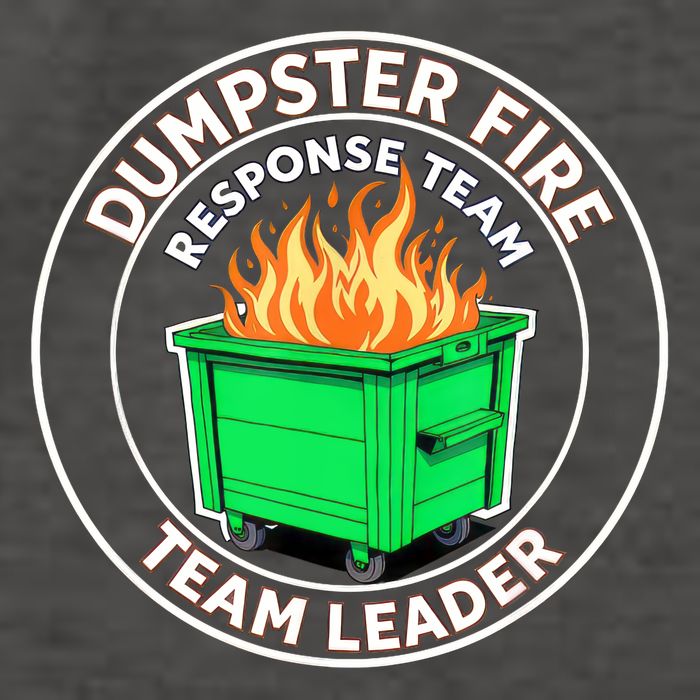 Dumpster Fire Response Team Leader Funny Work Humor  Vector Backpack