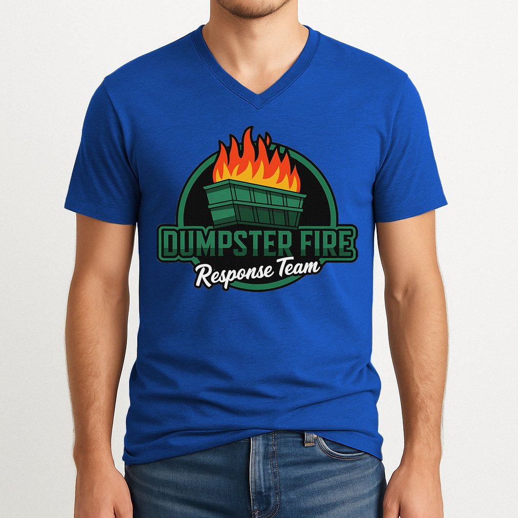 Dumpster Fire Response Team V-Neck T-Shirt