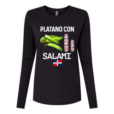 Dominicana Flag Rd Dominican Republic Food Mangu Plantain Womens Cotton Relaxed Long Sleeve T-Shirt